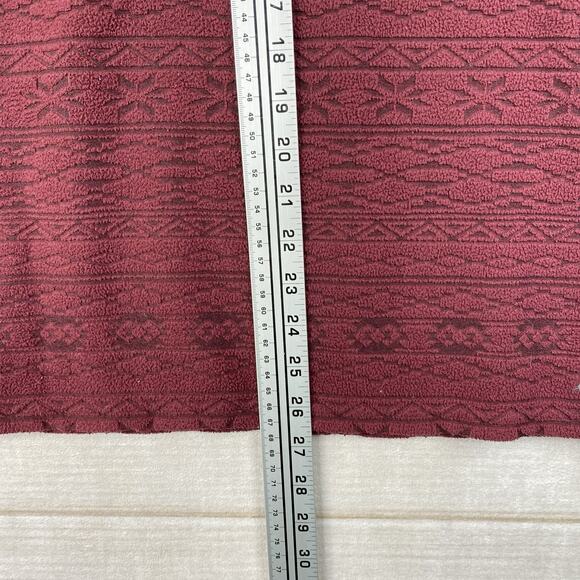 Eddie Bauer Sweater Women 2XL Red Burnout 1/4 Zip Up Fleece Mock Neck Classic - Picture 5 of 10